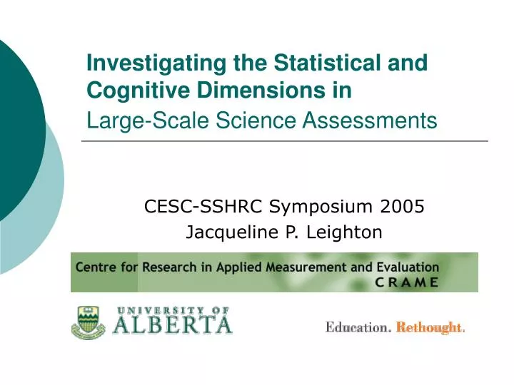 investigating the statistical and cognitive dimensions in large scale science assessments