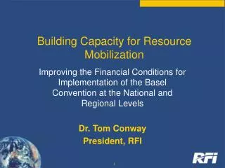 Building Capacity for Resource Mobilization