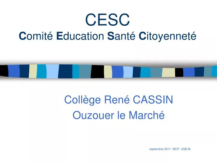 cesc c omit e ducation s ant c itoyennet