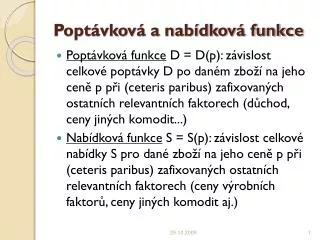popt vkov a nab dkov funkce
