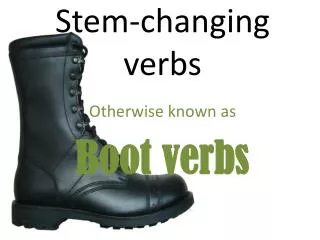 stem changing verbs