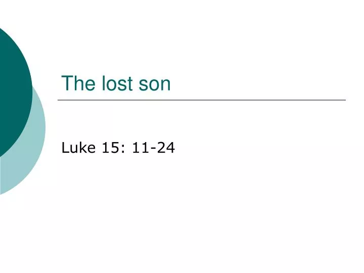 the lost son