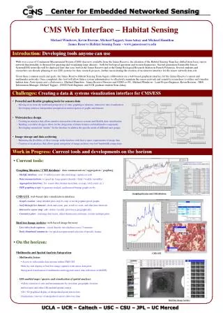 CMS Web Interface – Habitat Sensing