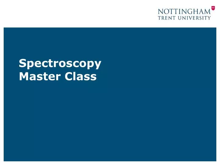 spectroscopy master class