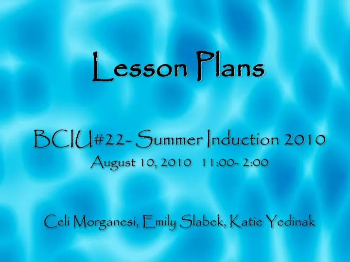 lesson plans