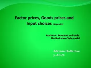 factor prices goods prices and input choices appendix