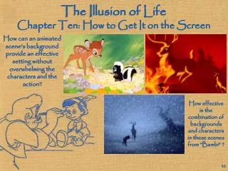 The Illusion of Life Chapter Ten: How to Get It on the Screen