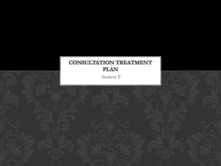 consultation treatment plan
