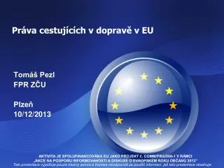 pr va cestuj c ch v doprav v eu