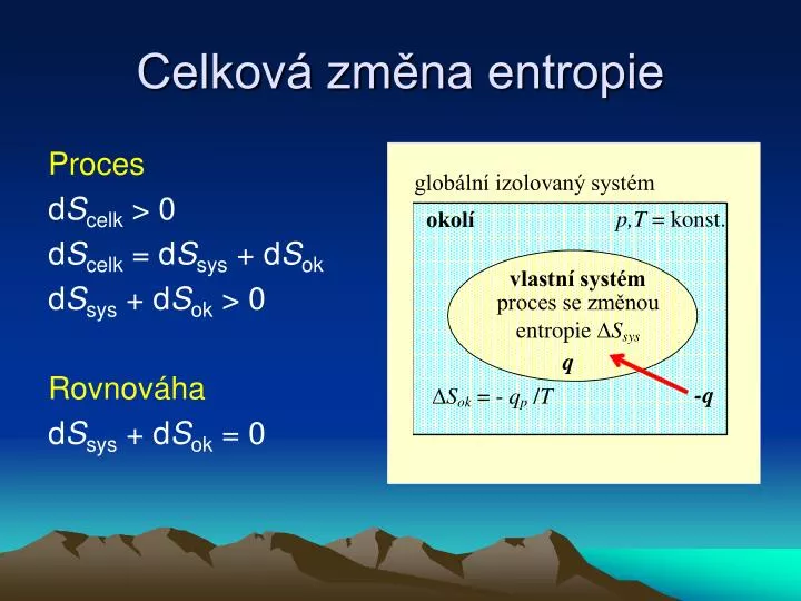 celkov zm na entropie