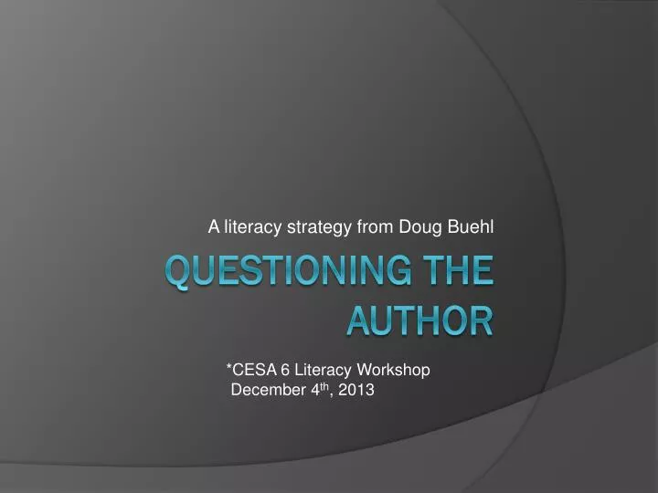 a literacy strategy from doug buehl