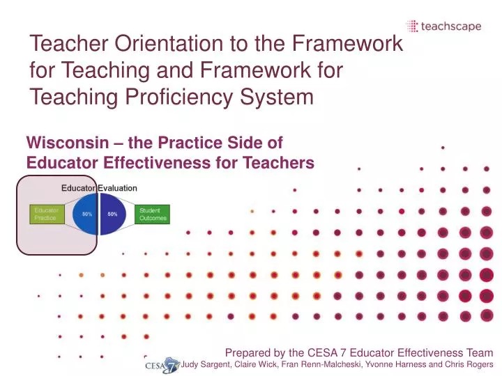 teacher orientation to the framework for teaching and framework for teaching proficiency system