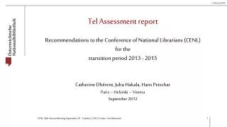Tel Assessment report