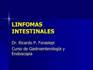 linfomas intestinales