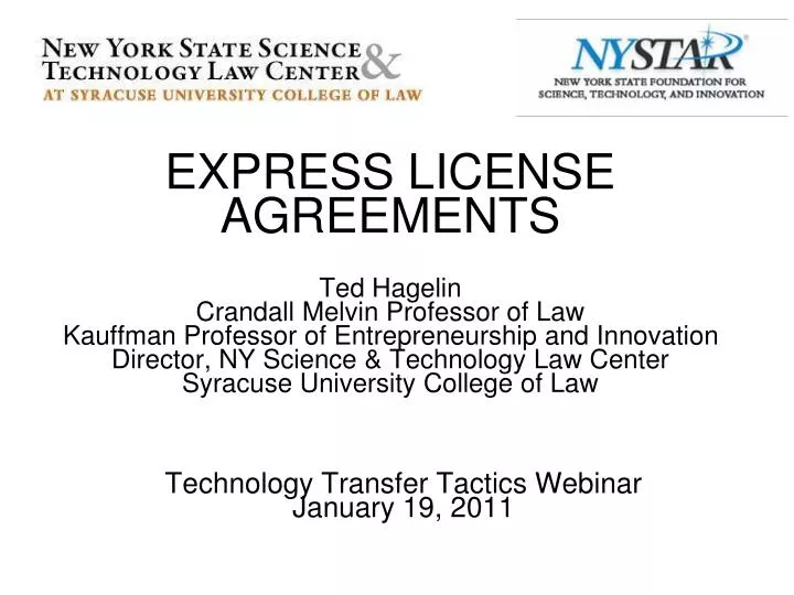 technology transfer tactics webinar january 19 2011