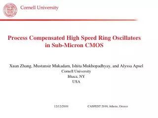 Process Compensated High Speed Ring Oscillators in Sub-Micron CMOS