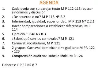 agenda