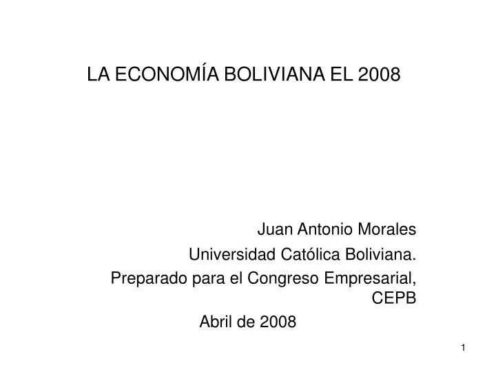 la econom a boliviana el 2008