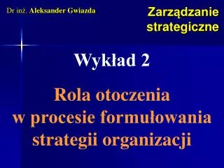 zarz dzanie strategiczne