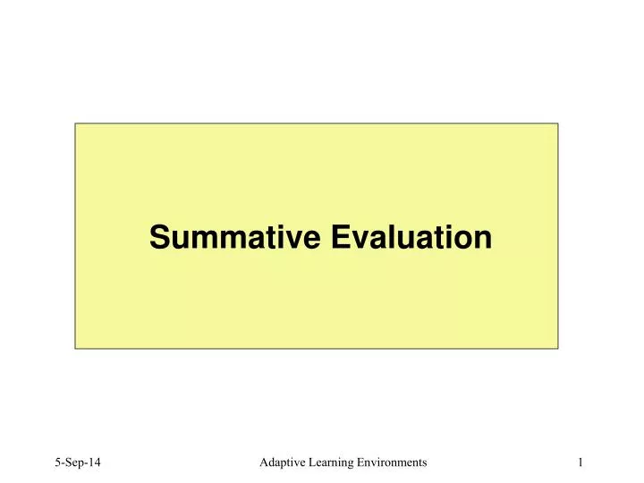 summative evaluation