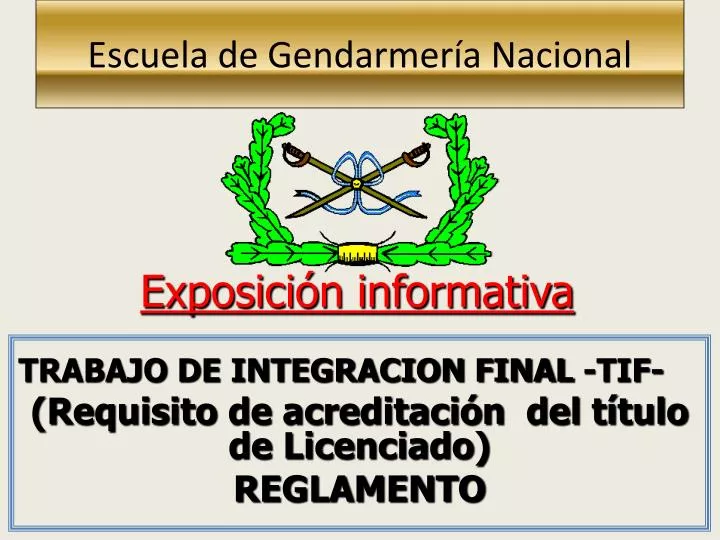 escuela de gendarmer a nacional