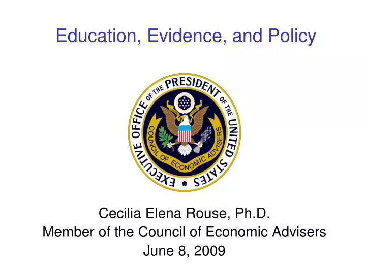 education evidence and policy