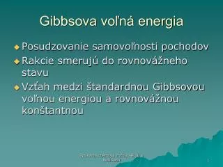 gibbsova vo n energia