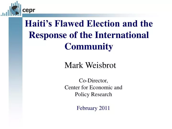 haiti s flawed election and the response of the international community