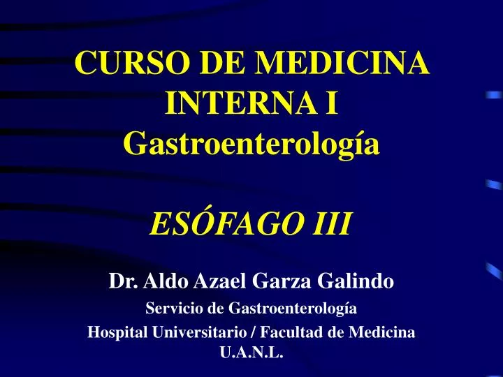 curso de medicina interna i gastroenterolog a es fago iii