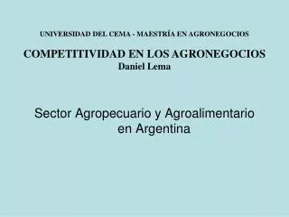 sector agropecuario y agroalimentario en argentina