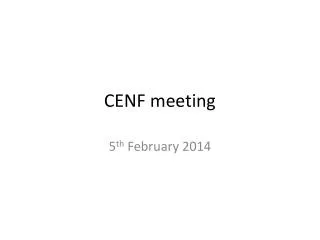 CENF meeting