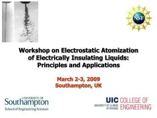 Workshop on Electrostatic Atomization of Electrically Insulating Liquids: