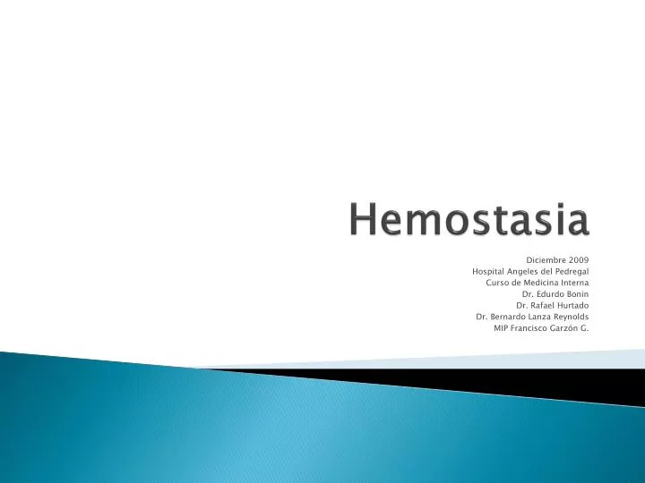 hemostasia