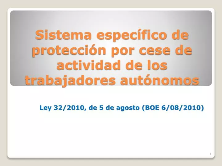 sistema espec fico de protecci n por cese de actividad de los trabajadores aut nomos