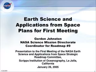 Earth Science and Applications from Space Strategic Roadmap