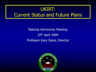 UKIRT: Current Status and Future Plans