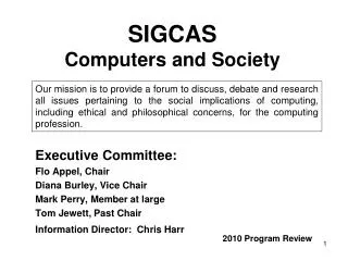 SIGCAS Computers and Society