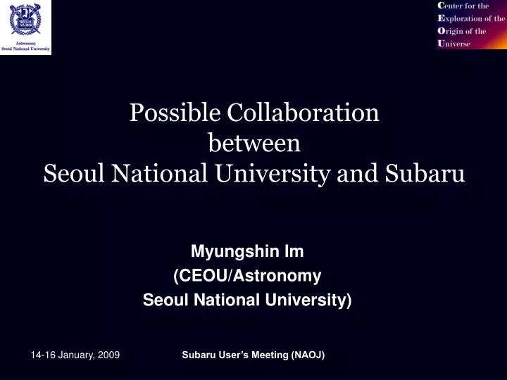 possible collaboration between seoul national university and subaru