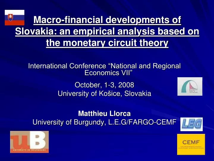 macro financial developments of slovakia an empirical analysis based on the monetary circuit theory