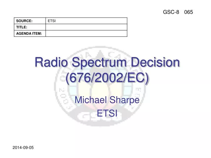 radio spectrum decision 676 2002 ec