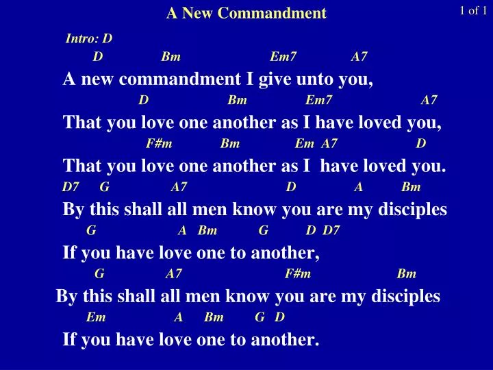 a new commandment
