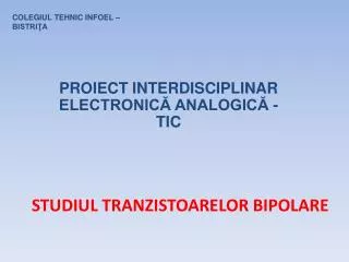 colegiul tehnic infoel bistri a