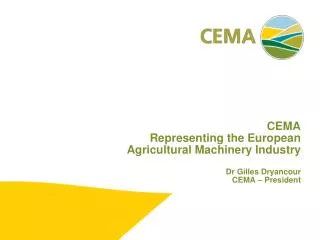 The European agricultural machinery industry