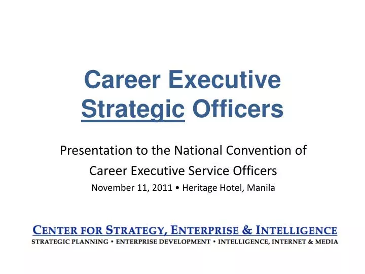 career executive strategic officers