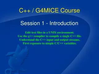 C++ / G4MICE Course