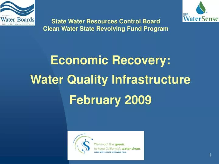 economic recovery water quality infrastructure february 2009