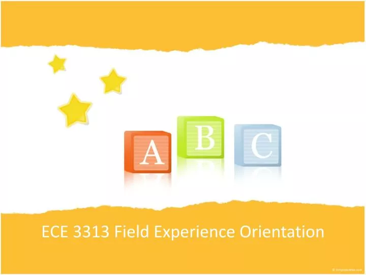 ece 3313 field experience orientation