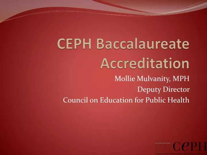 ceph baccalaureate accreditation