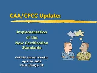 CAA/CFCC Update: