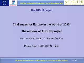 The AUGUR project